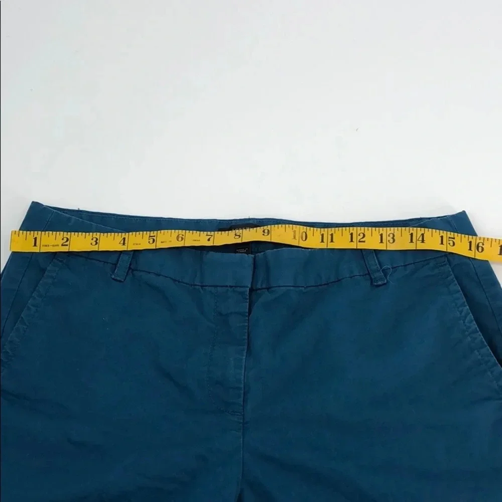 J crew teal shorts women’s 6 10 inch inseam.